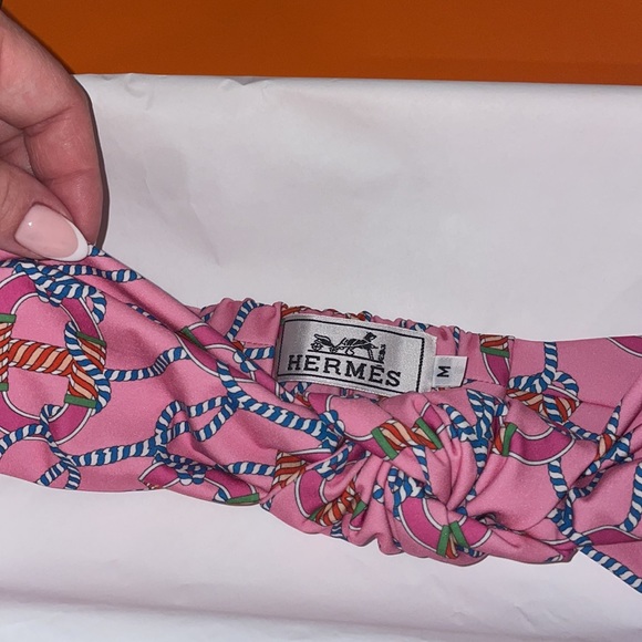 BRAND NEW NEVER WORN - HERMES ROSE POP HEADBAND - Picture 3 of 3